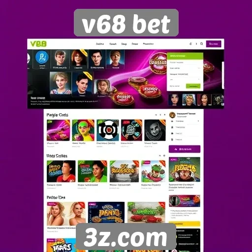 Novidades no design do site V68 Bet atraem usuários